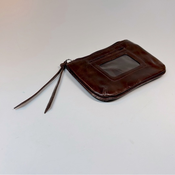 Latico brown leather zipper pouch wallet cardholder coin purse makeup bag - Picture 8 of 8